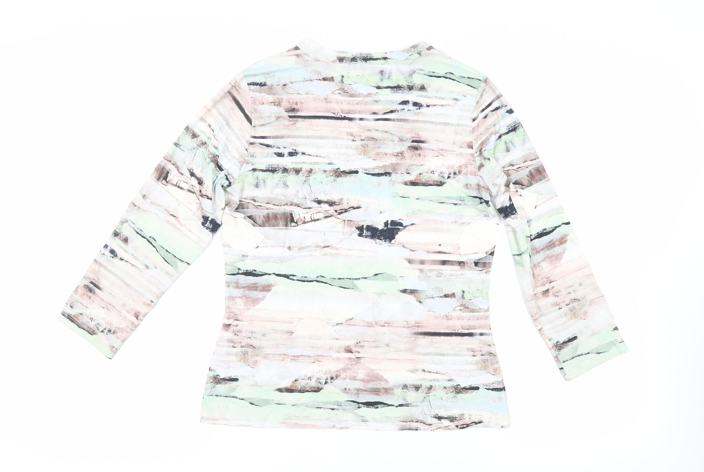 Womens UK Size 12 Artigiano Multicoloured Basic T-Shirt