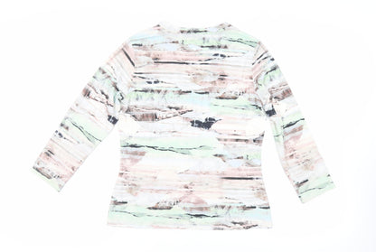Womens UK Size 12 Artigiano Multicoloured Basic T-Shirt