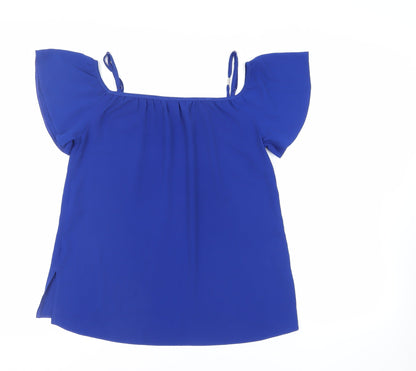 Womens UK Size 8 Dorothy Perkins Blue Basic Blouse