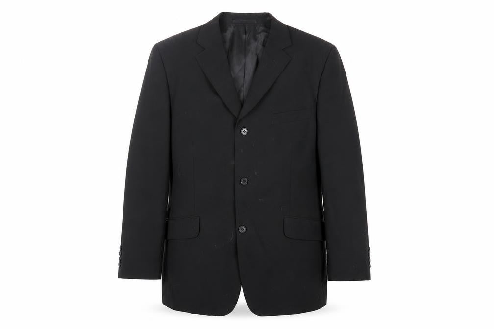 Mens UK Size 42 Charlton Gray Regular Black Suit Jacket