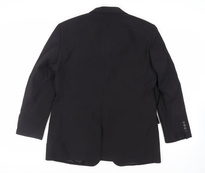 Mens UK Size 42 Charlton Gray Regular Black Suit Jacket