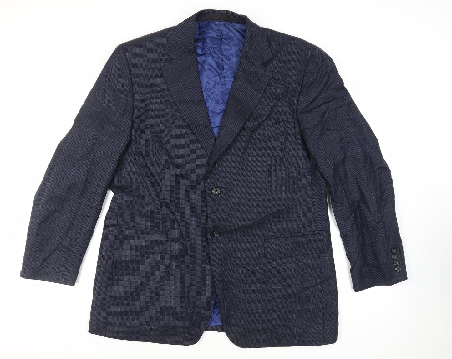 Mens UK Size 44 Marks and Spencer Regular Blue Suit Jacket