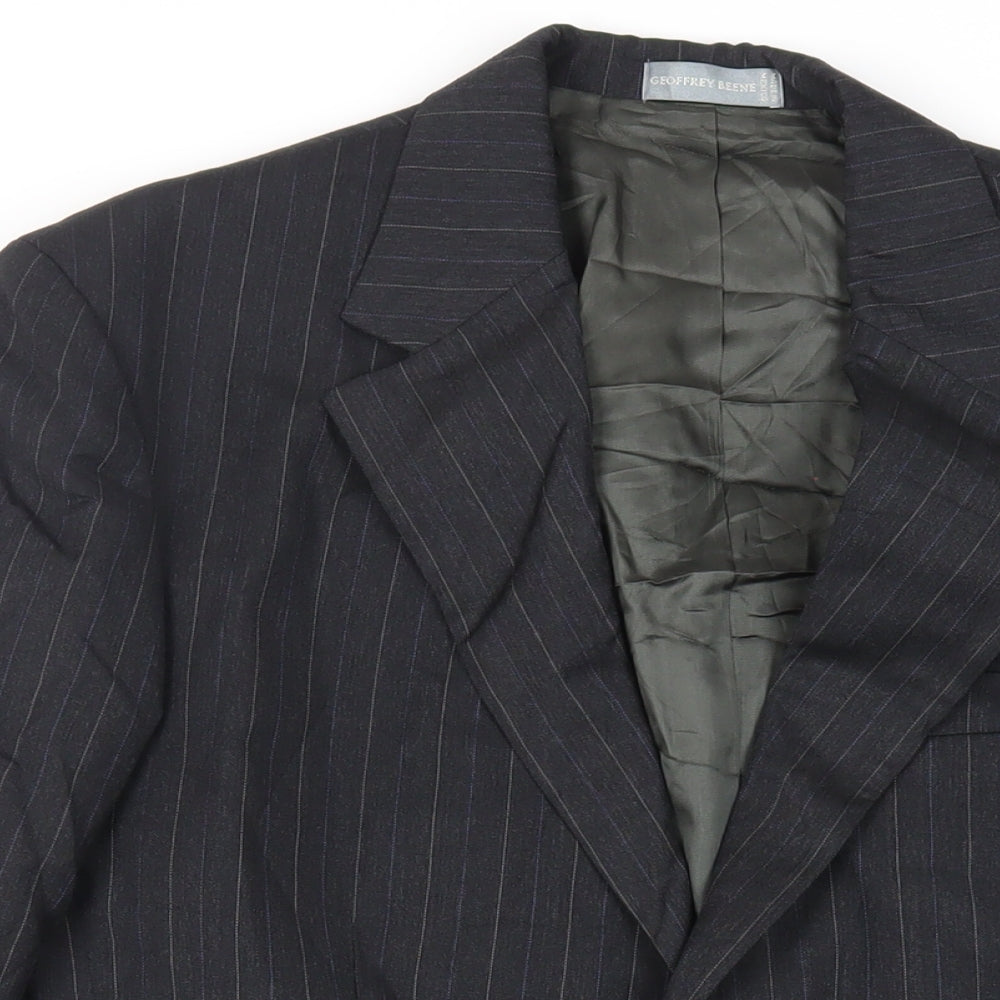 Mens UK Size 38 Geoffrey Beene Regular Grey Suit Jacket
