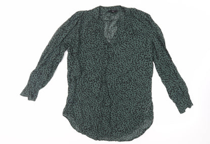 Womens UK Size 8 NEXT Green Basic Blouse