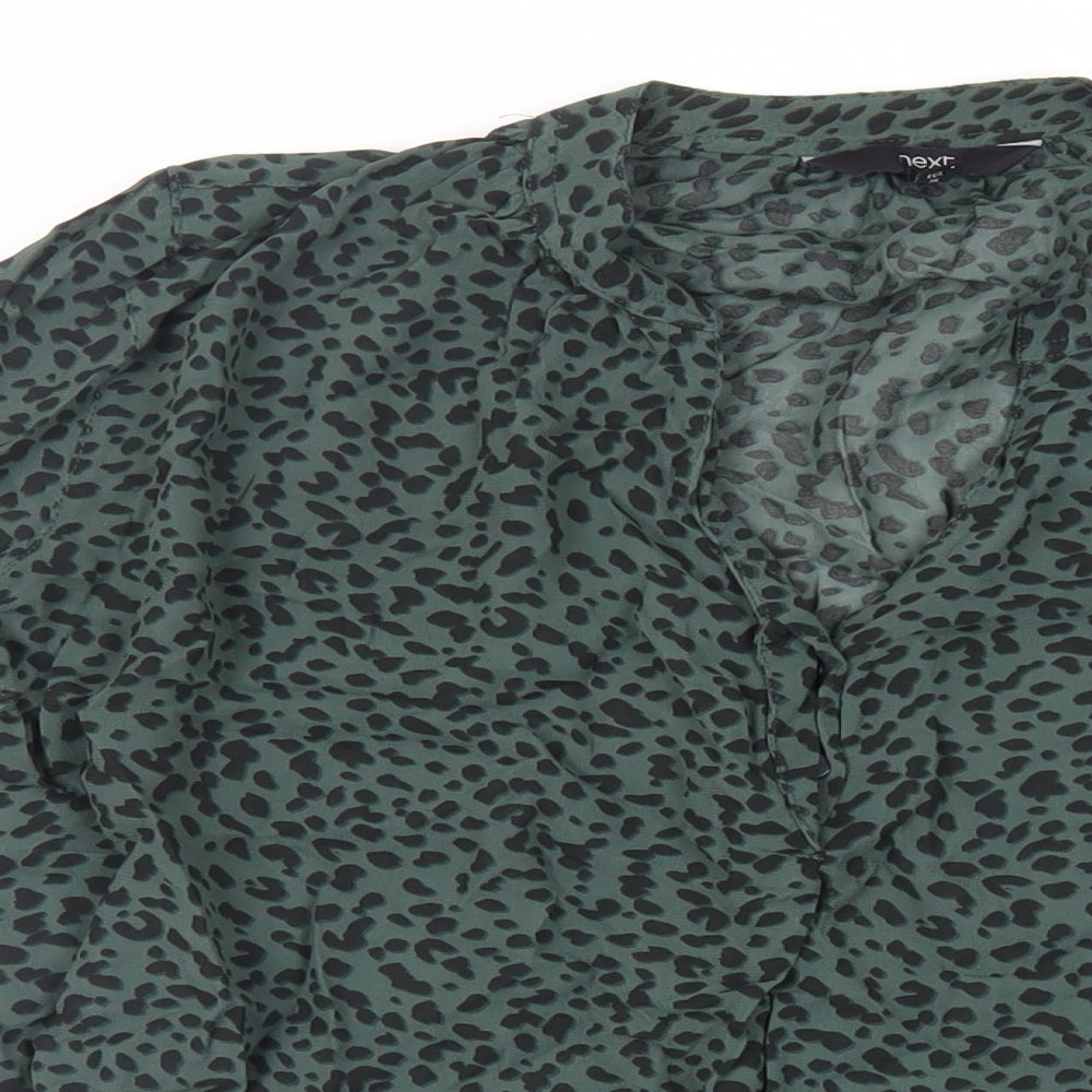 Womens UK Size 8 NEXT Green Basic Blouse