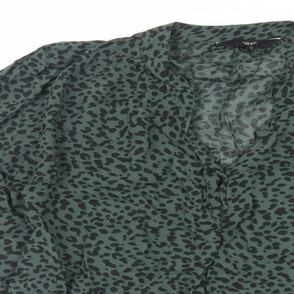 Womens UK Size 8 NEXT Green Basic Blouse