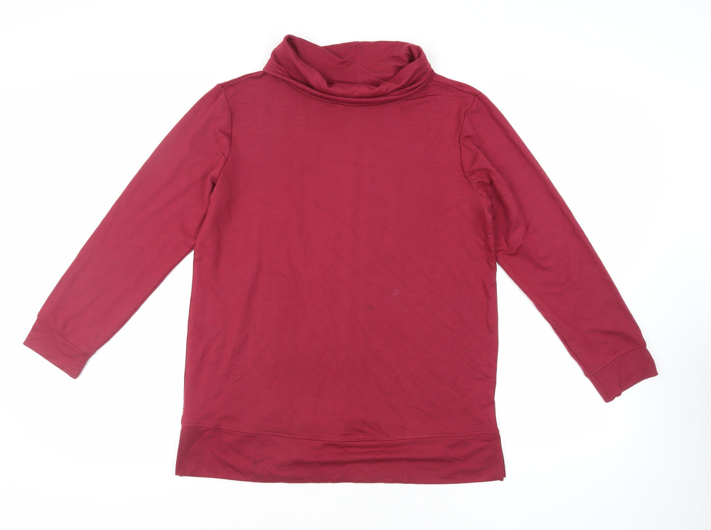Womens UK Size 12 Cotton Traders Red Basic Blouse