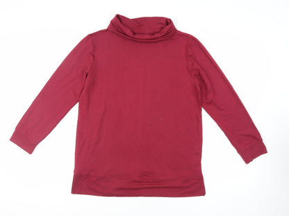 Womens UK Size 12 Cotton Traders Red Basic Blouse