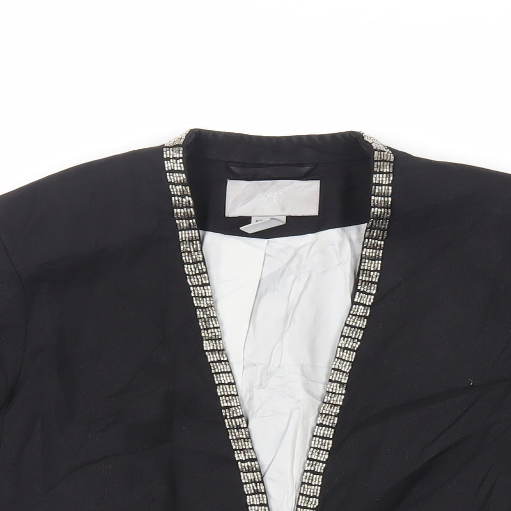Womens UK Size 8 H&M Black Jacket