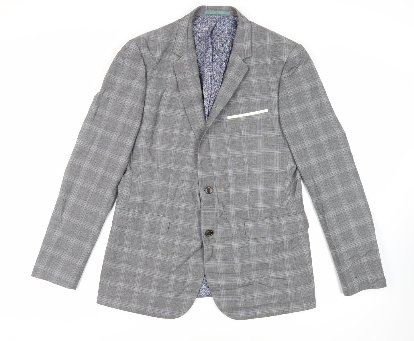 Mens UK Size 42 Burton Regular Grey Suit Jacket