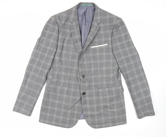Mens UK Size 42 Burton Regular Grey Suit Jacket