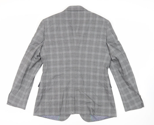 Mens UK Size 42 Burton Regular Grey Suit Jacket