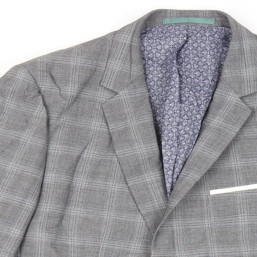 Mens UK Size 42 Burton Regular Grey Suit Jacket
