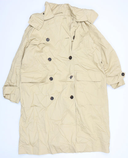 Womens UK Size 14 M&S Beige Overcoat