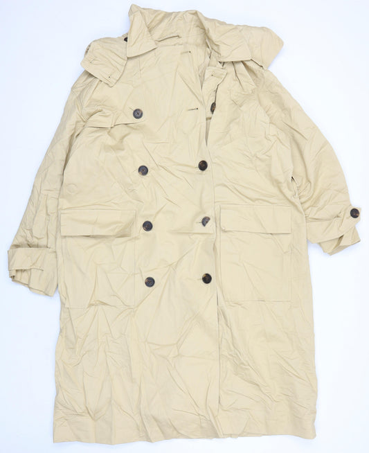 Womens UK Size 14 M&S Beige Overcoat