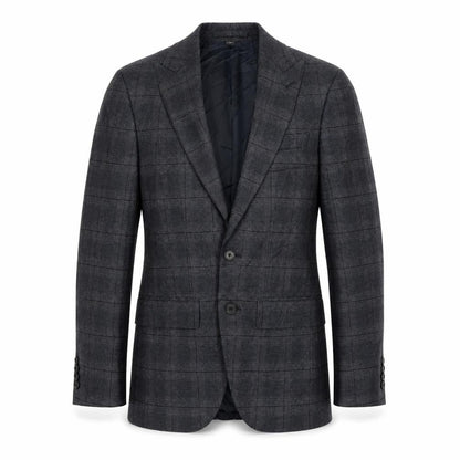 Marks & Spencer Mens Green Check Polyester Jacket Blazer Size 34 Regular