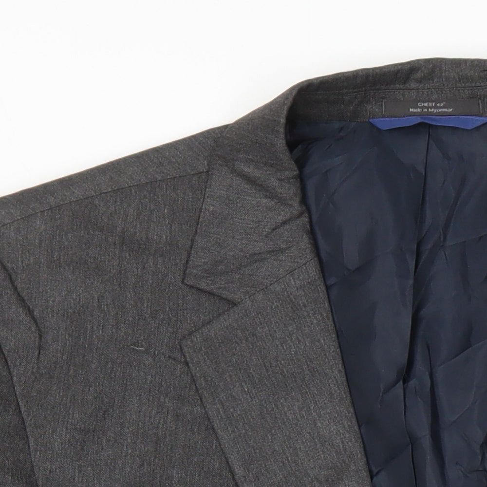 Mens UK Size 42 M&S Regular Grey Suit Jacket