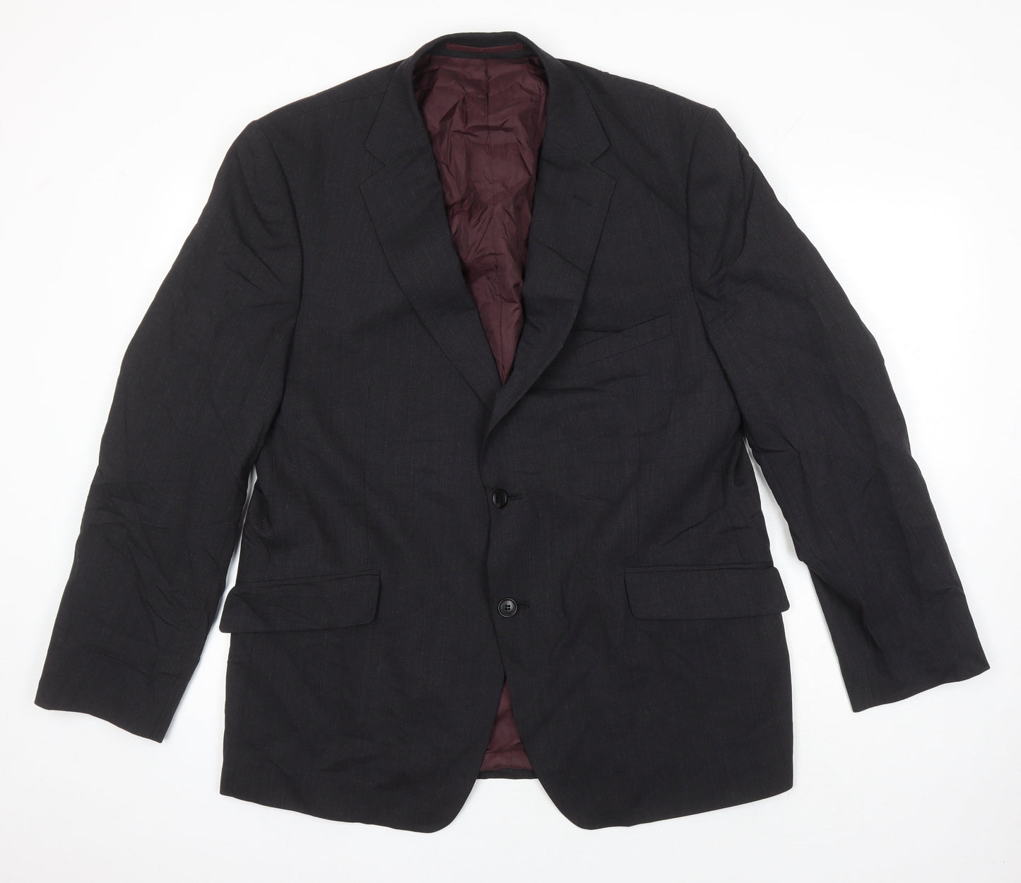 Mens UK Size 44 M&S Regular Black Suit Jacket