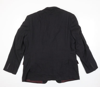 Mens UK Size 44 M&S Regular Black Suit Jacket