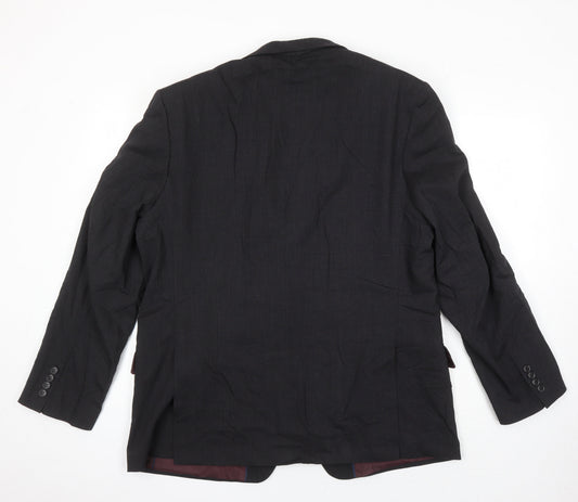 Mens UK Size 44 M&S Regular Black Suit Jacket