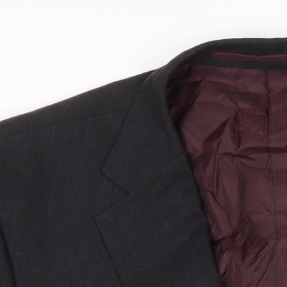 Mens UK Size 44 M&S Regular Black Suit Jacket