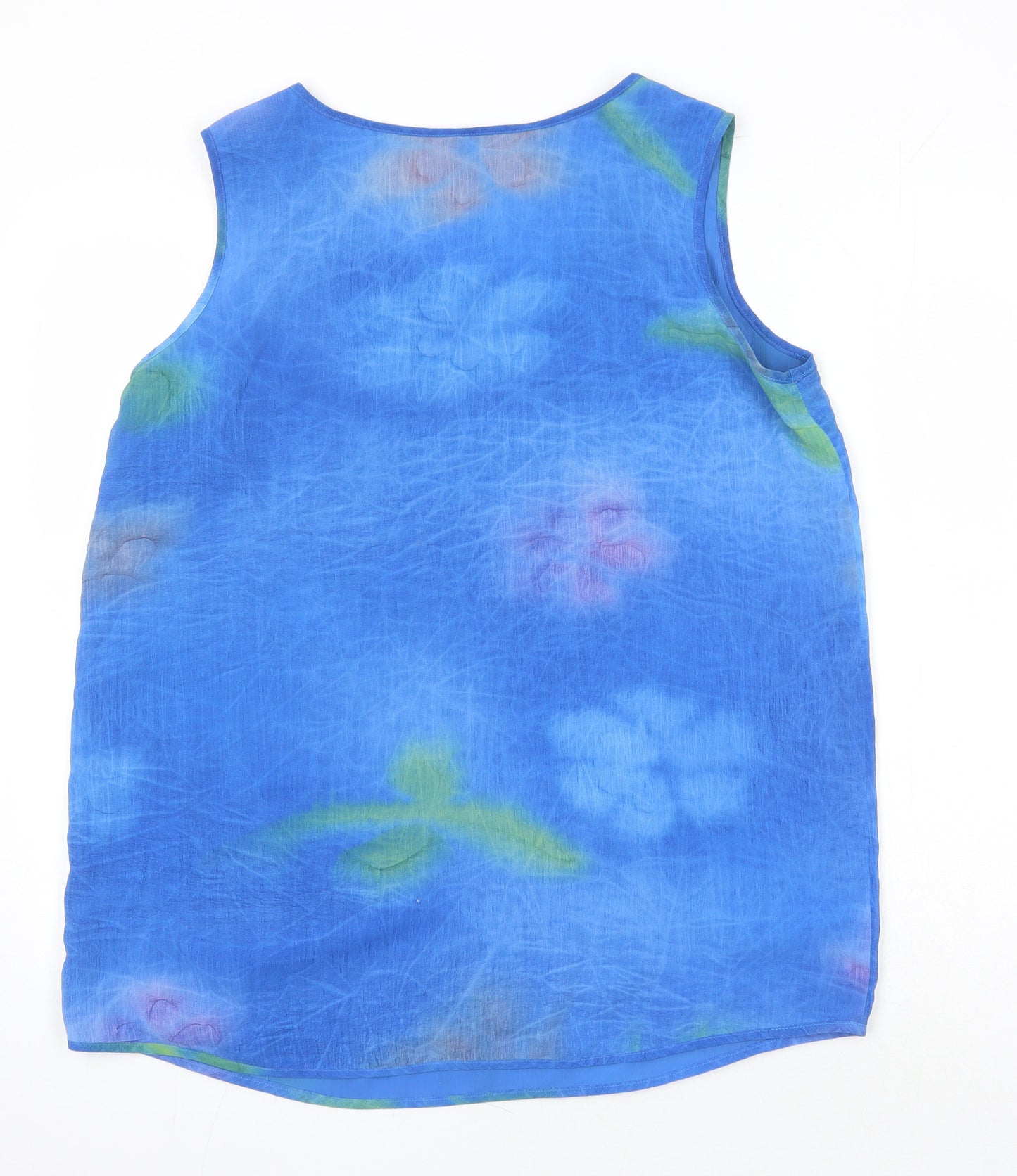Travelling Light Womens Multicoloured Geometric Polycarbamide Tunic Blouse Size 8 Round Neck