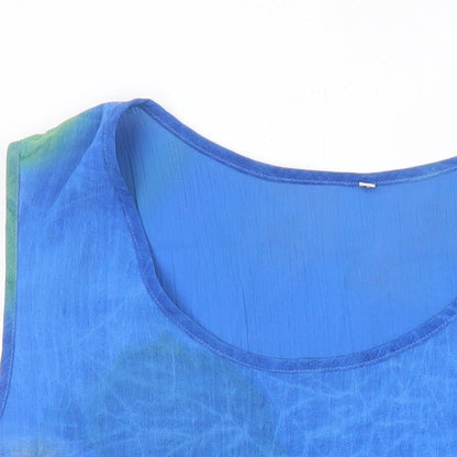 Travelling Light Womens Multicoloured Geometric Polycarbamide Tunic Blouse Size 8 Round Neck