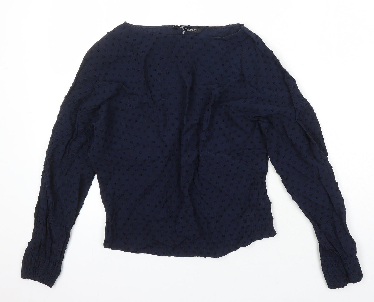 Womens UK Size XL Zara Blue Tunic Blouse