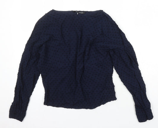 Womens UK Size XL Zara Blue Tunic Blouse