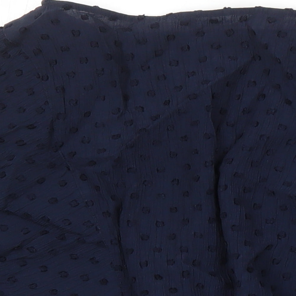 Womens UK Size XL Zara Blue Tunic Blouse