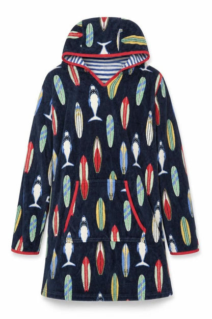 Fat Boys Multicoloured Geometric Cotton Gown Size 12-13 Years - Sharks