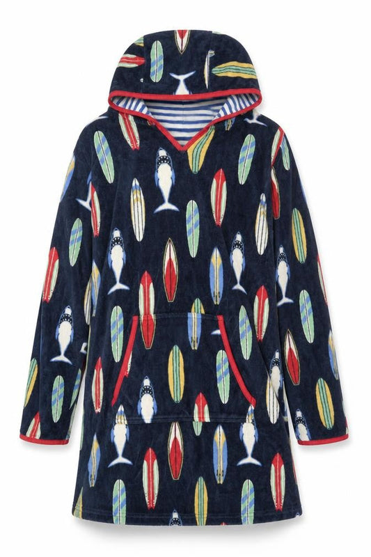Fat Boys Multicoloured Geometric Cotton Gown Size 12-13 Years - Sharks
