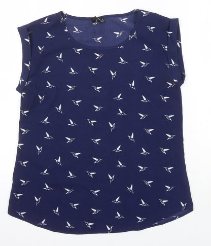 Womens UK Size 10 Izabel London Blue Tunic Blouse