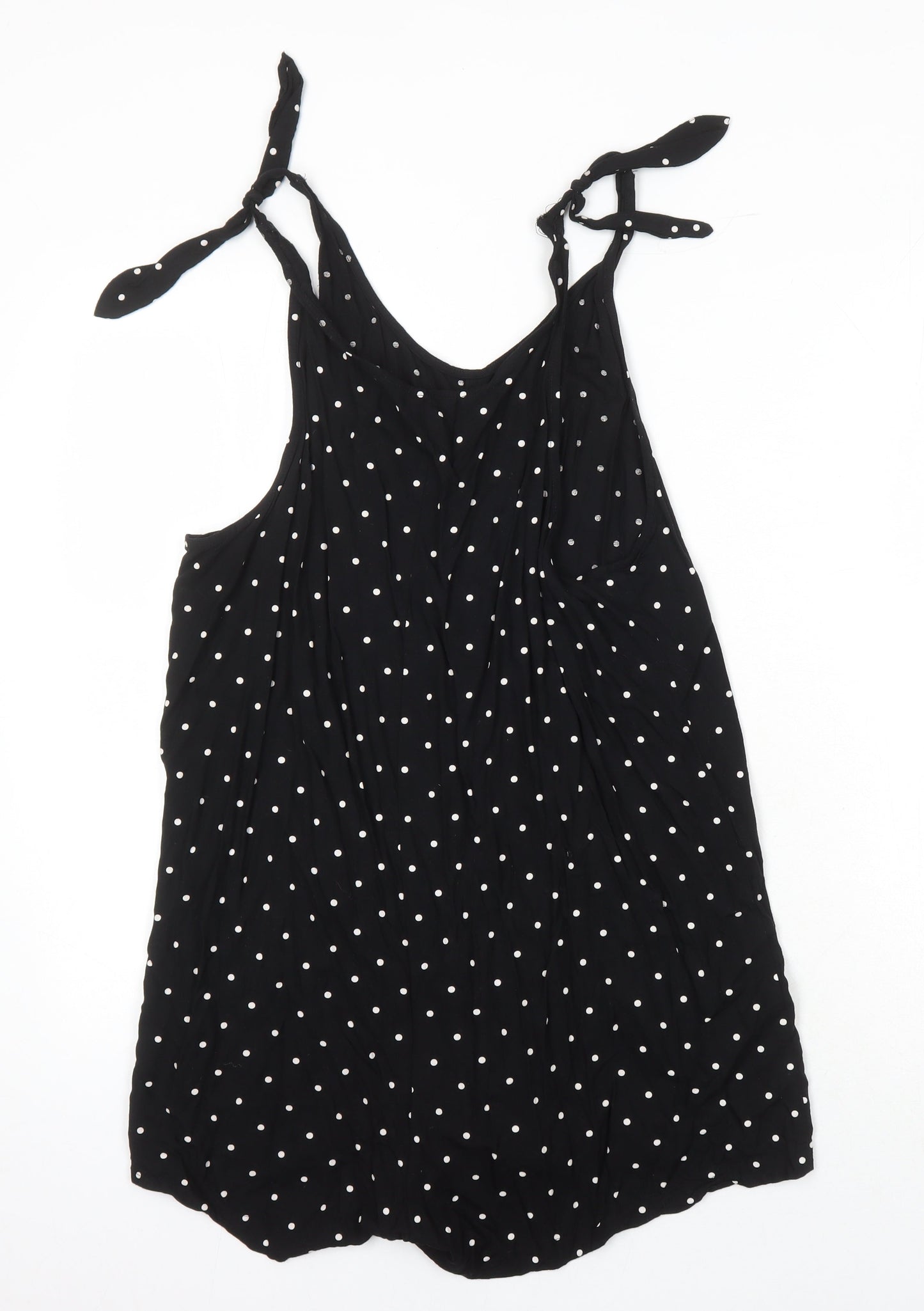 Monkl Womens Black Polka Dot Viscose Playsuit One-Piece Size M - Pockets
