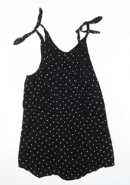 Monkl Womens Black Polka Dot Viscose Playsuit One-Piece Size M - Pockets