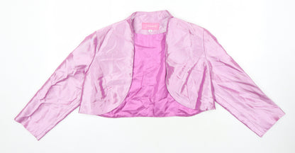 Renata Womens Pink Jacket Blazer Size 12