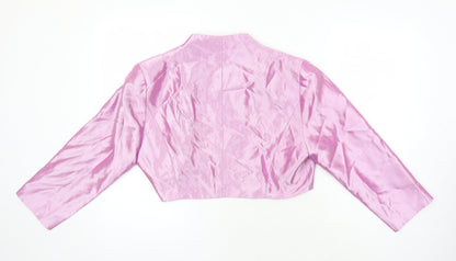 Renata Womens Pink Jacket Blazer Size 12