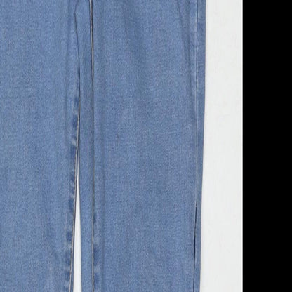 Denim & Co. Womens Blue Polyester Blend Skinny Jeans Size 10 L31 in Regular Zip