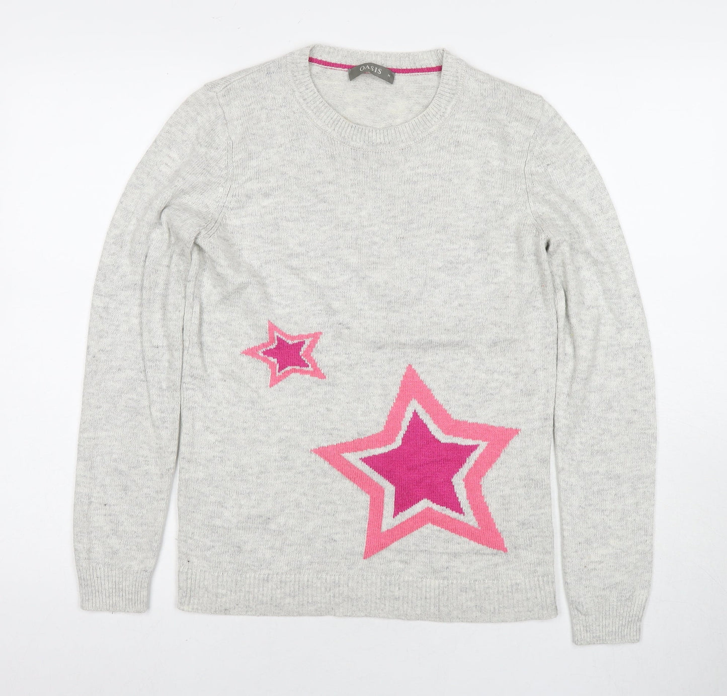 Womens UK Size M Oasis Grey Pullover Jumper