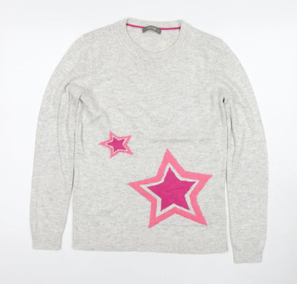Womens UK Size M Oasis Grey Pullover Jumper