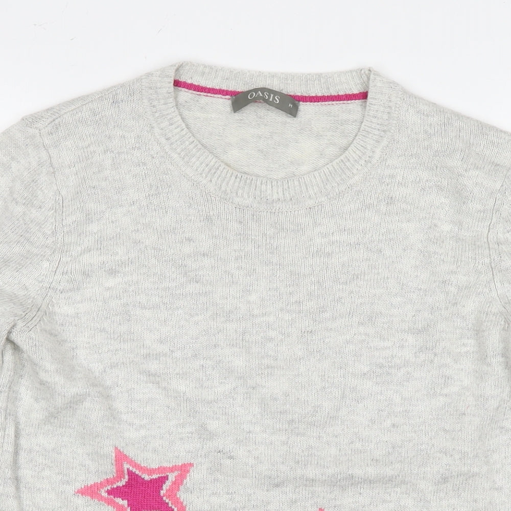 Womens UK Size M Oasis Grey Pullover Jumper