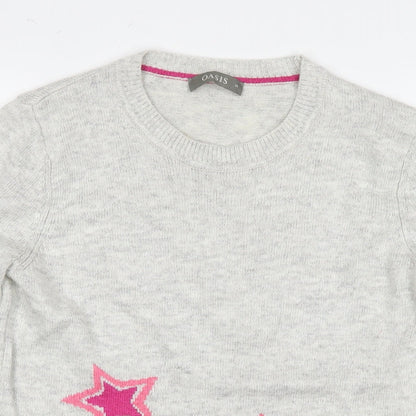 Womens UK Size M Oasis Grey Pullover Jumper