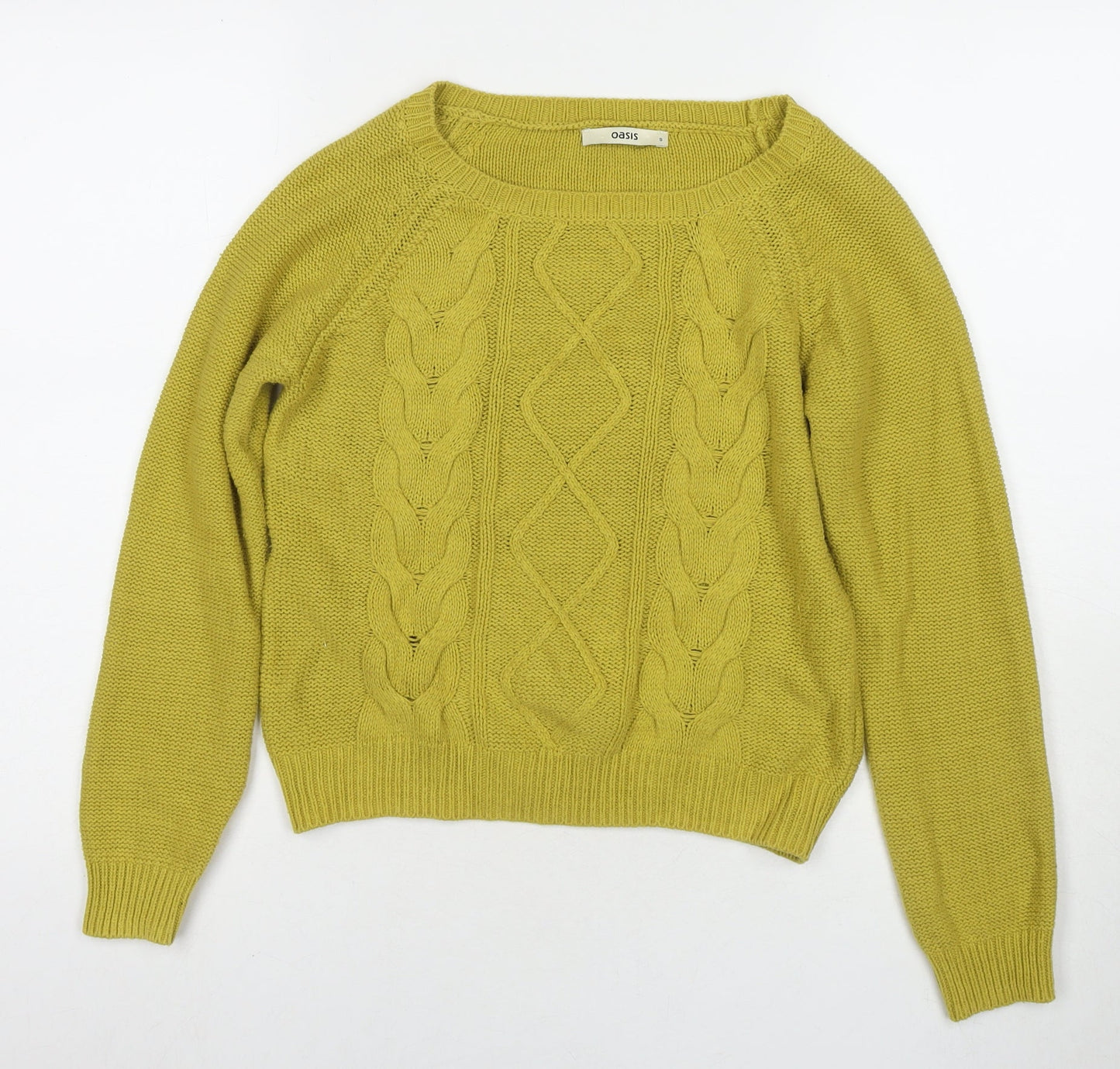 Womens UK Size S Oasis Green Pullover Jumper
