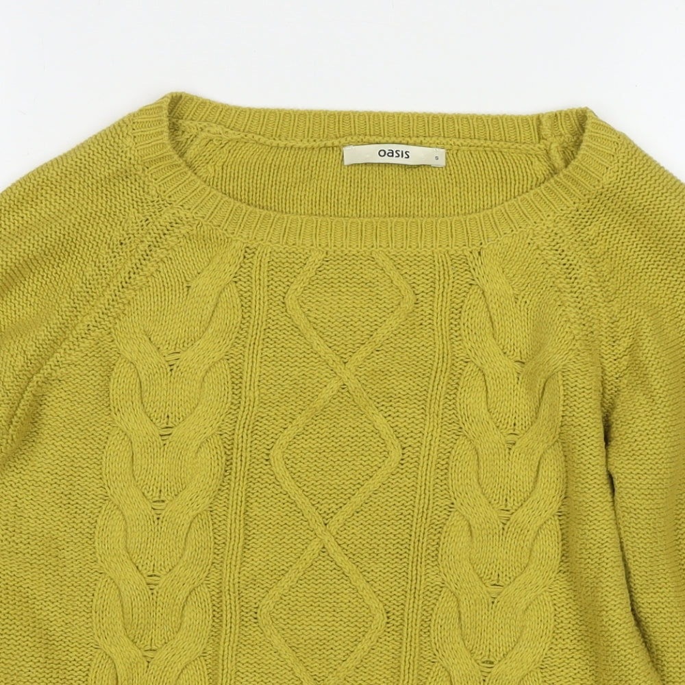 Womens UK Size S Oasis Green Pullover Jumper