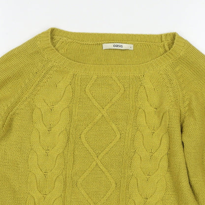 Womens UK Size S Oasis Green Pullover Jumper