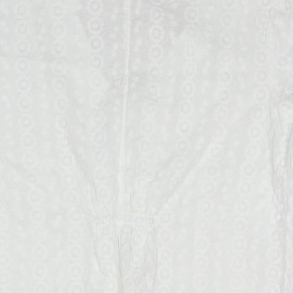 Womens UK Size 12 Roman White Basic Button-Up