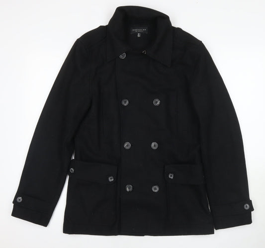 Mens UK Size S Twenty One Black Overcoat