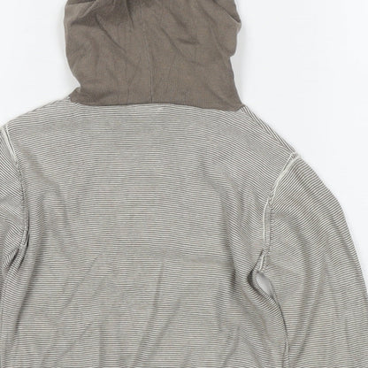 NEXT Boys Brown Cotton Pullover Hoodie Size 2-3 Years Zip - Logo