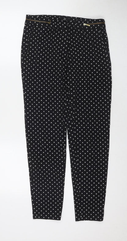 Womens UK Size 8 H&M Regular Fit  Black Trousers