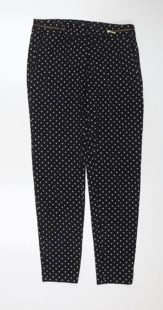 Womens UK Size 8 H&M Regular Fit  Black Trousers